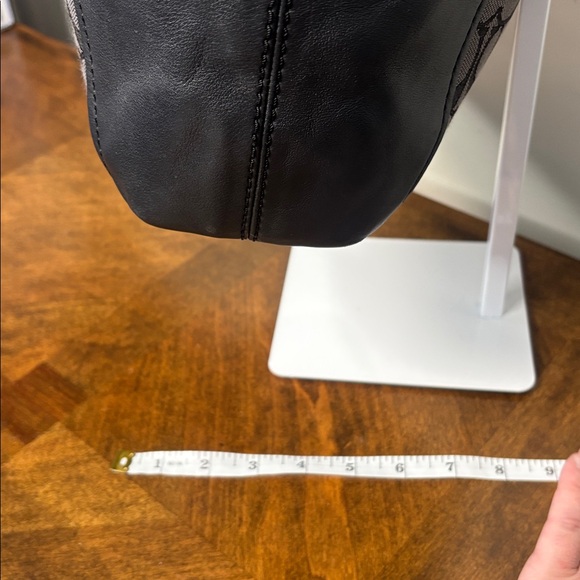 COACH LEXY signature jacquard canvas & leather trim shoulder/crossbody bag- EUC - Picture 6 of 15